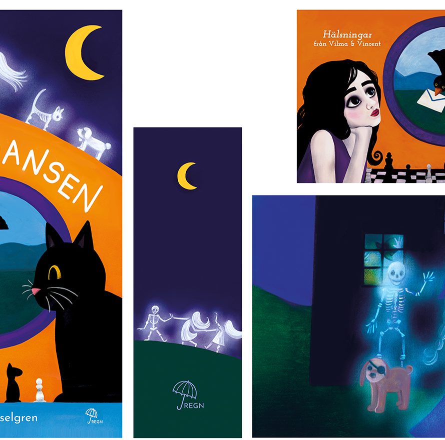 Tatueriningar med motiv från boken Vilse i trollskogen. Det finns också klistermärken.